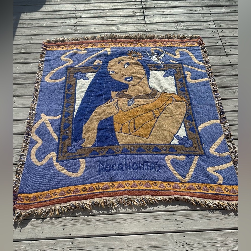 90s Pocahontus Throw Blanket